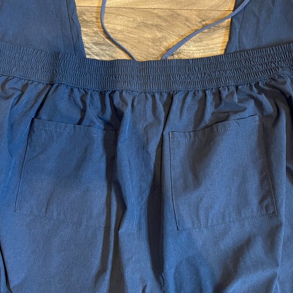 Women's Jaanuu Royal Blue Scrub Windbreaker Style Pants 3X - Picture 5 of 6